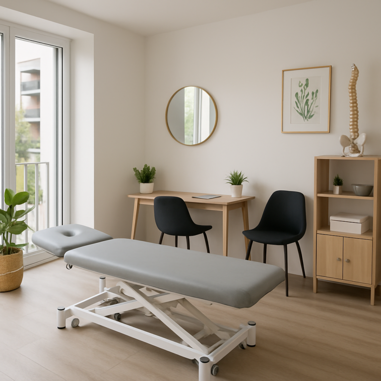 Cabinet d'ostéopathie lumineux et accueillant à Vitry