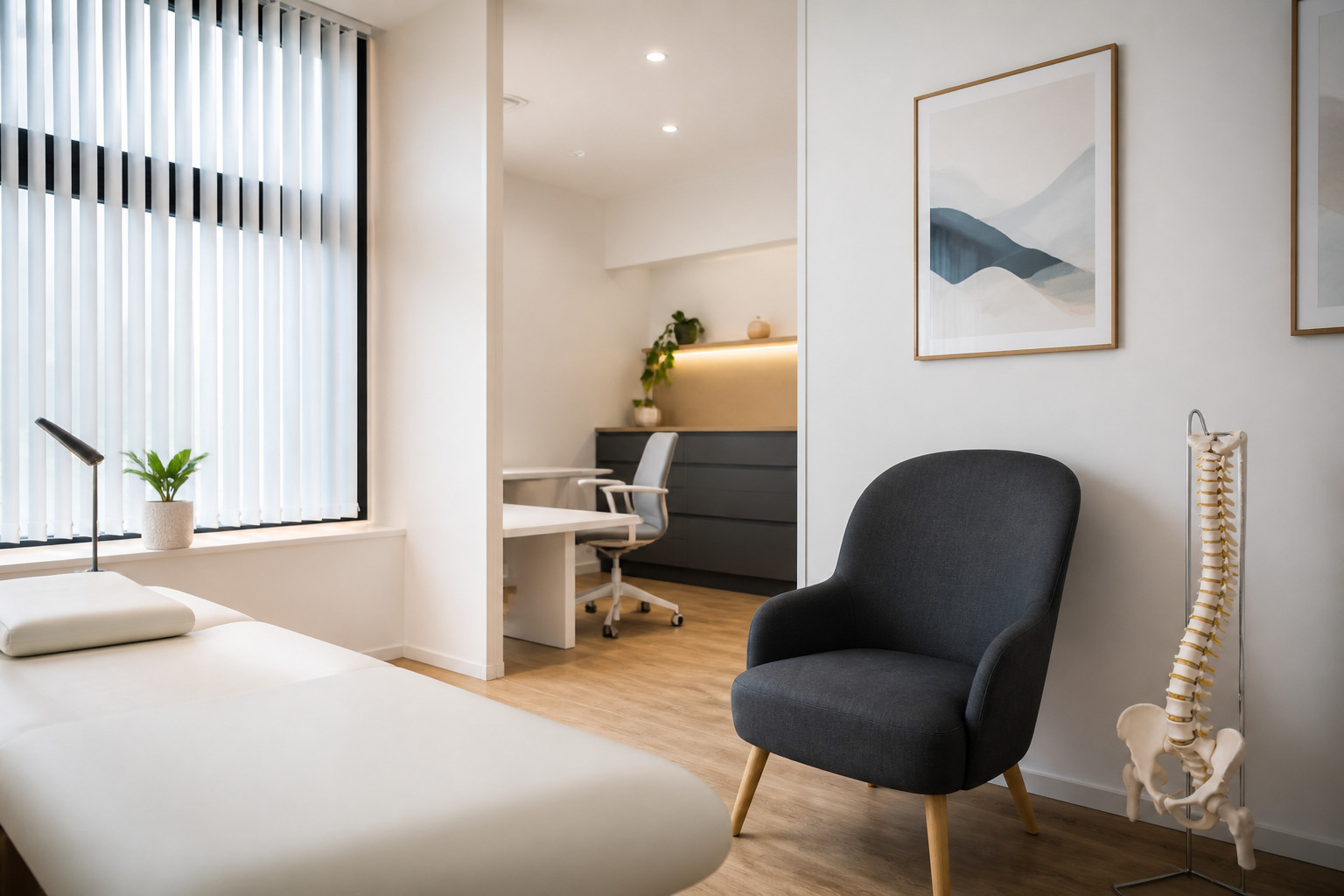 Cabinet d'ostéopathie lumineux et professionnel à Vitry