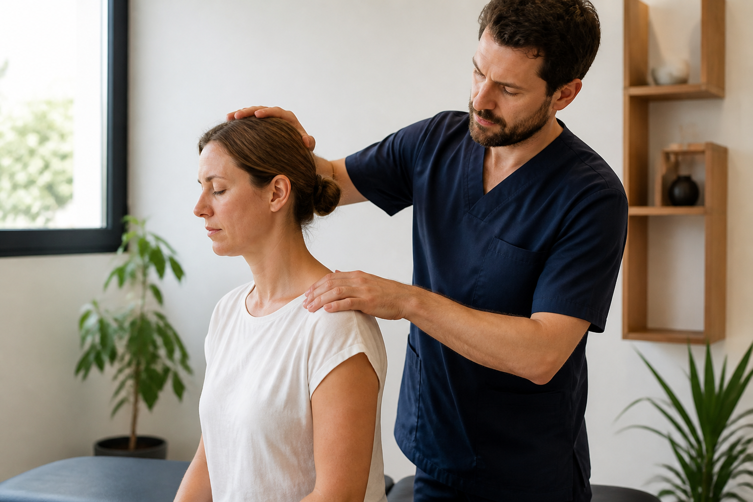Correction de posture en séance d’ostéopathie à Vitry