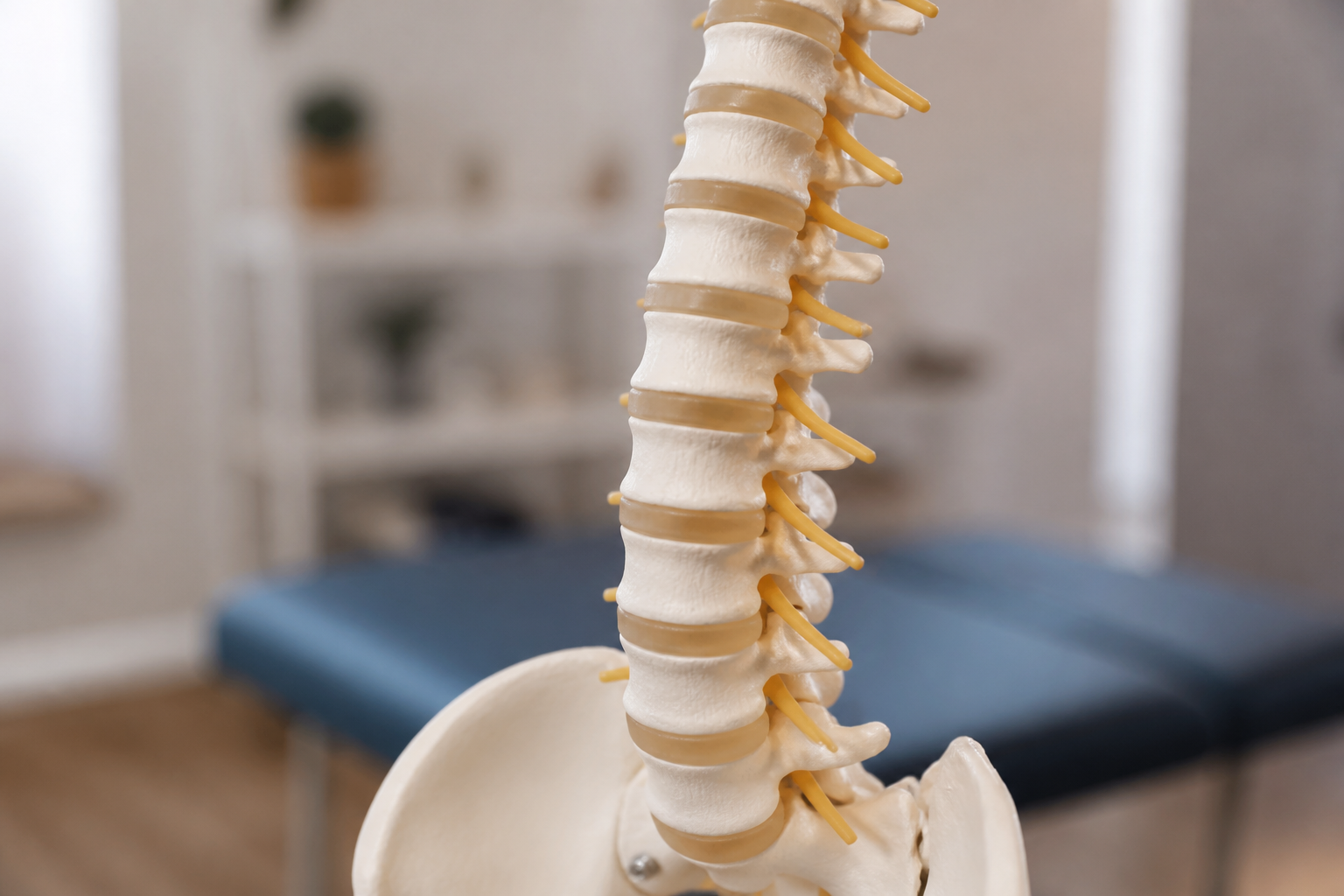 modèle anatomique de la colonne vertébrale utilisée par ostéopathe et chiropracteur