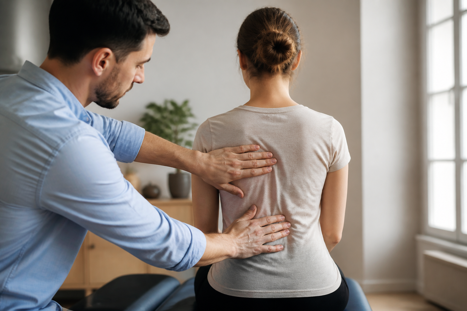 Séance d'ostéopathie pour améliorer la mobilité et la posture