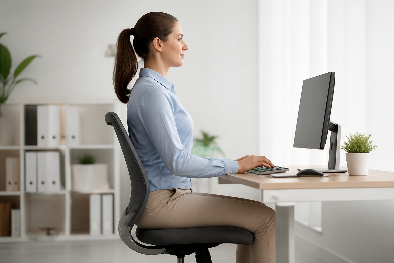 Posture assise correcte pour prévenir les douleurs lombaires et sciatiques