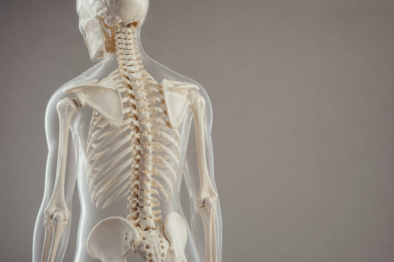 Modèle anatomique détaillant la colonne vertébrale et la posture