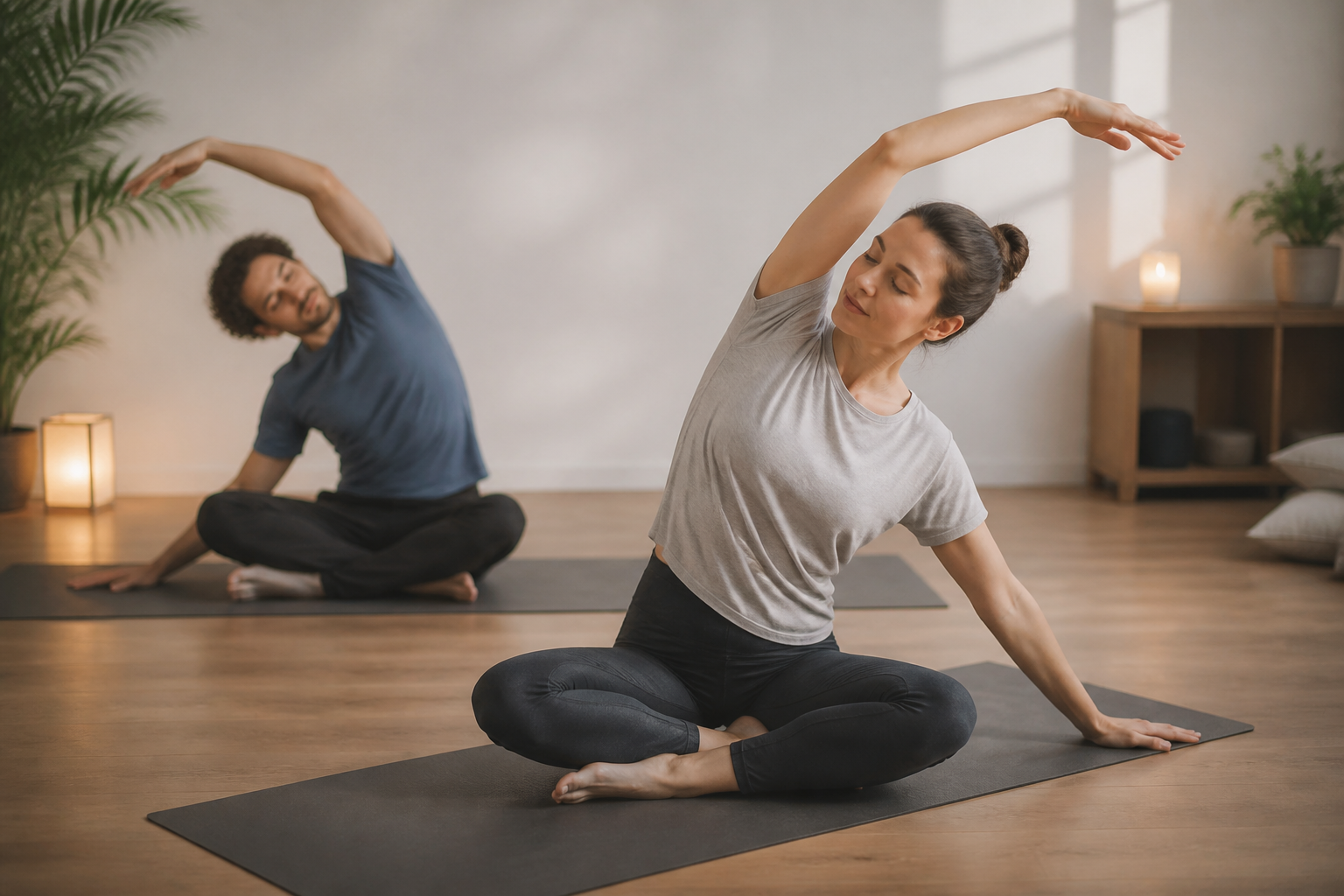 Exercices d'étirement doux pour la posture et la prévention des douleurs