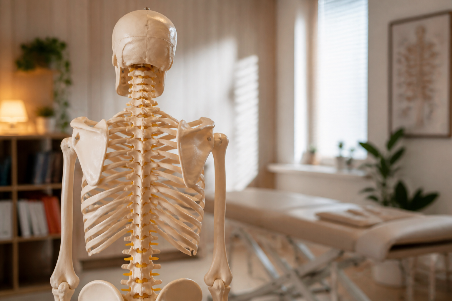 Modèle anatomique pour explication ostéopathique à Vitry