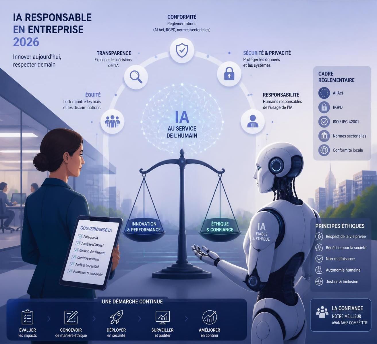 découvrez les enjeux majeurs de l'intelligence artificielle en 2026 et comprenez son impact sur la société, l'économie et les technologies de demain.