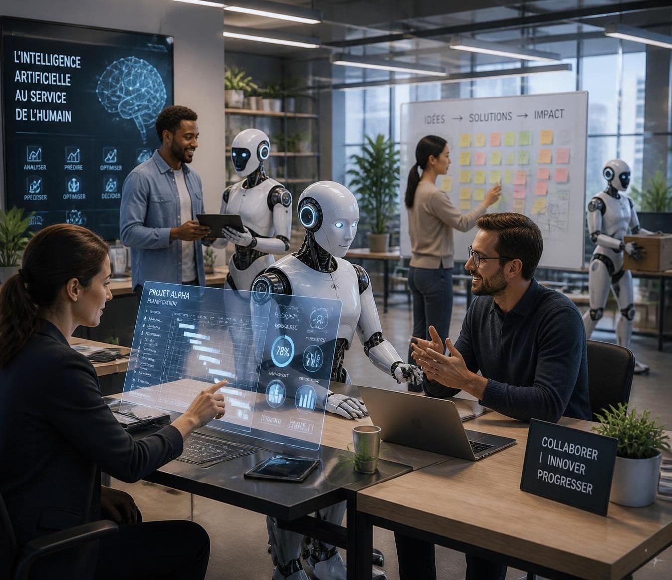 découvrez comment l'intelligence artificielle transforme la société en 2026, ses impacts majeurs et les enjeux à venir pour un futur connecté et responsable.
